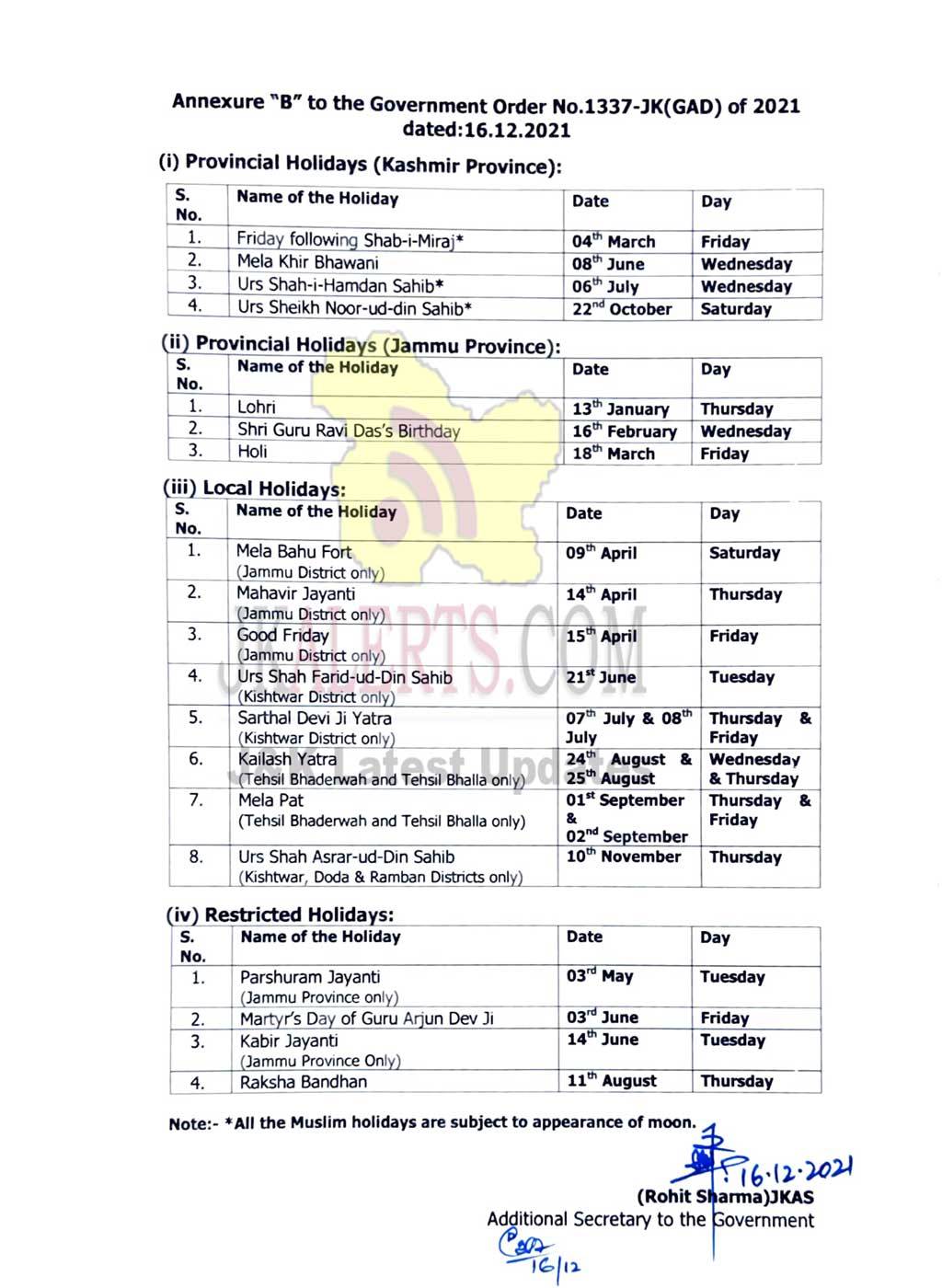 2022 Calendar With Indian Government Holidays