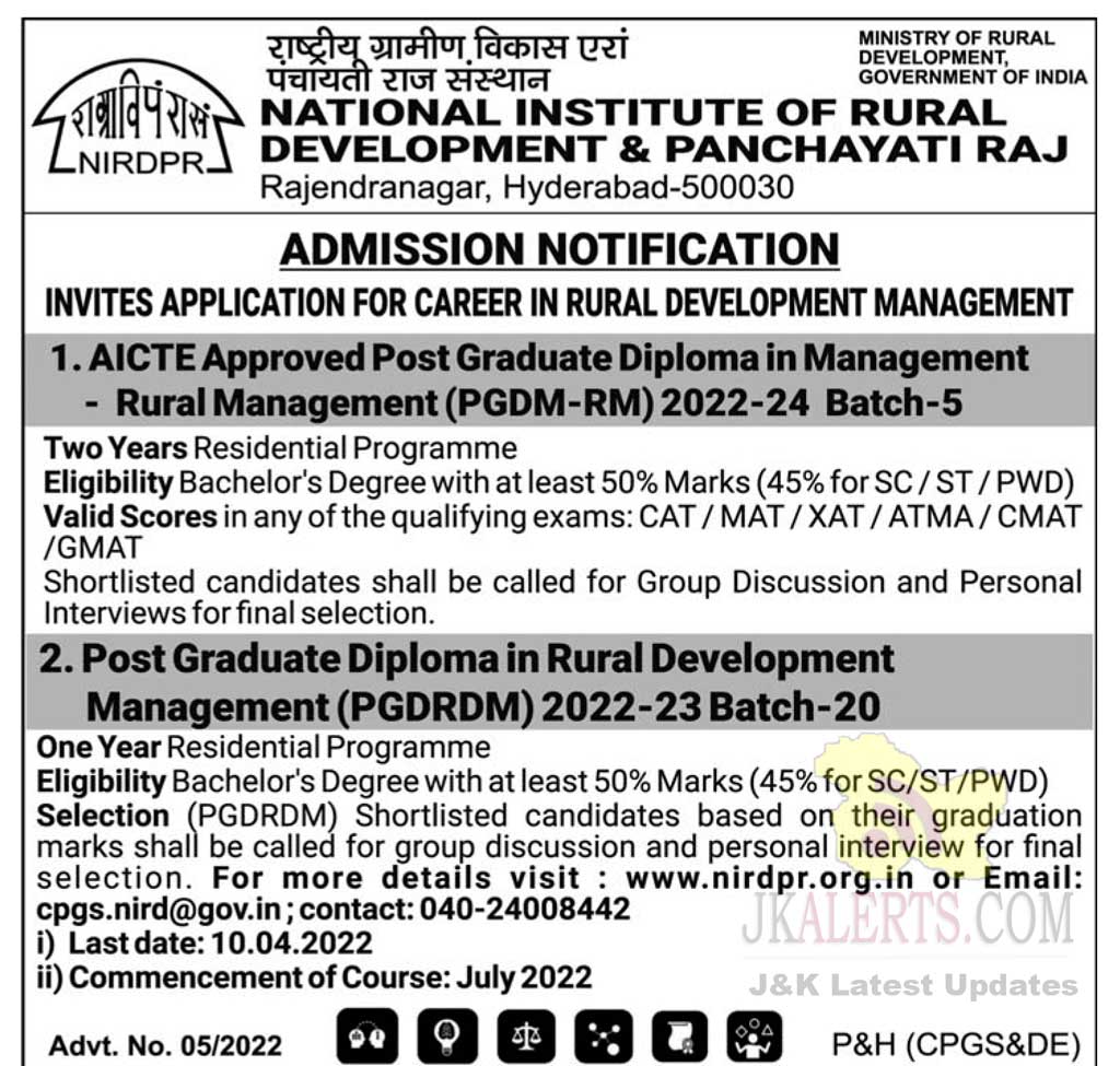 Rural Development Management Admission 2022 Pgdm Rm Pgdrdm